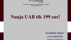 Nauja UAB įmonė tik 199 eur!!