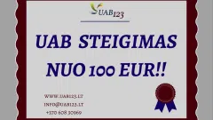 UAB steigimas nuo 100 EUR!!