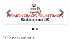 El parduotuvė įvairiomis prekėmis