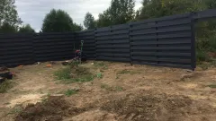 Klojam trinkelės, statom bortus, statom tvoras, - 3