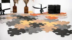 Parduodamas verslas su produkcijos likučiais. Puzzle tipo kilimėliai