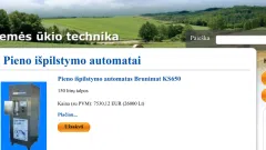 Pieno ispilstymo aparatas