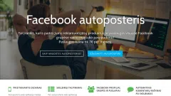 Parduodamas FB autoposterio paslaugos teikimo puslapis su pelnu nereikalaujantis daug laiko priežiūrai