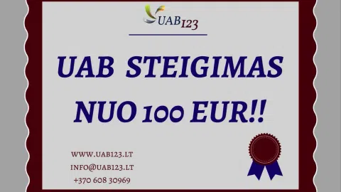 UAB steigimas nuo 100 EUR!! - 1