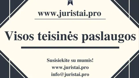 Teisinės paslaugos visais Jums rūpimais klausimais! - 1