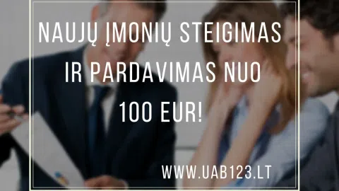 Naujų įmonių steigimas ir pardavimas nuo 100 eur! - 1