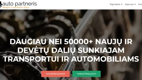 Parduodama internetine svetaine pritaikyta detaliu arba automobiliu pardavimo verslui - 1