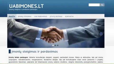 Internetinis puslapis UAB steigimui-pardavimui - 1