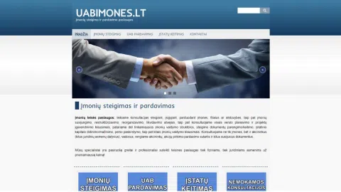 Parduodamas UAB steigimo ir pardavimo paslaugų tinklalapis - 1
