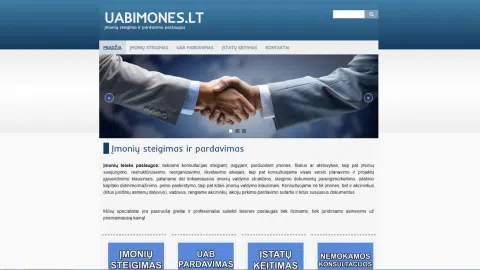 Parduodamas įmonių steigimo tinklalapis - 1