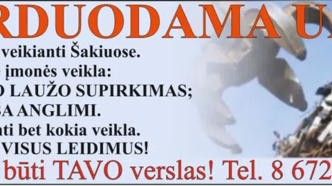 Parduodama veikianti UAB Sakiu m. - 1