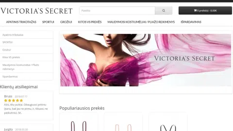 Victoria's Secret internetinė parduotuvė - 1