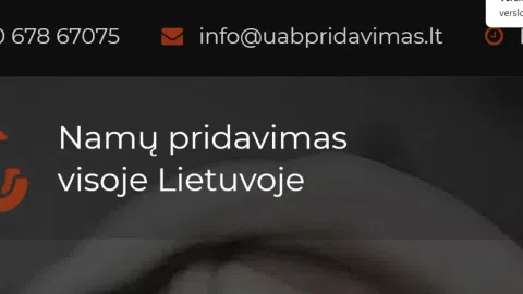 Parduodu įmonę UAB Pridavimas, su klientų srautu, su tinklapiu, kuris gerai rodomas Google - 1