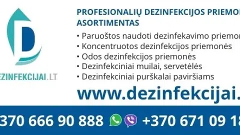 Profesionalios sertifikuotos dezinfekcijos priemonės didmeninė ir mažmeninė prekyba - 1