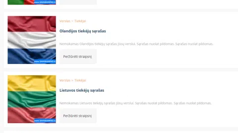 Ieškote tiekėjų? Pasinaudokite nemokamais sąrašais! - 1