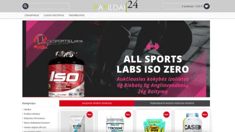 Parduodama ilgai veikianti autoritetinga maisto papildų sportuojantiems el. parduotuvė - 1