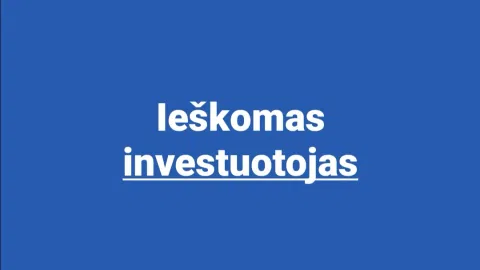 Ieškau investuotojo partnerio - 1