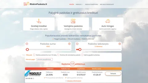 Paskolų affiliate puslapis - 1