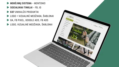 Parduodamas e-shopas, paruoštas darbui - 1