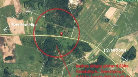 Parduodamas ar nuomojamas 3,53 ir 0,82ha žemės sklypas Varakalių k., Švenčionių r. sav. šalia kelio Švenčionys-Švenčionėliai. - 1