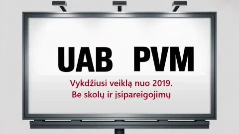 Parduodama UAB PVM mokėtoja su 6 m. veiklos istorija - 1