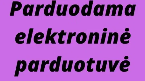 Parduodama elektroninė parduotuvė - 1