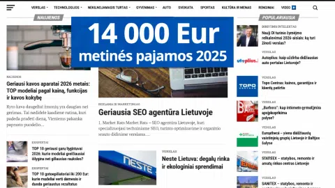 Parduodamas verslo portalas su 14 000 € metinėmis pajamomis - 1