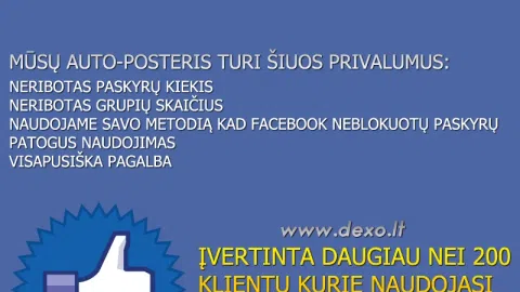 Facebook auto posteris 2017 metų atnaujinimas! - 1