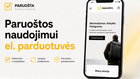 Paruošta el. parduotuvė per 24 val. Nuo 299 € - 1