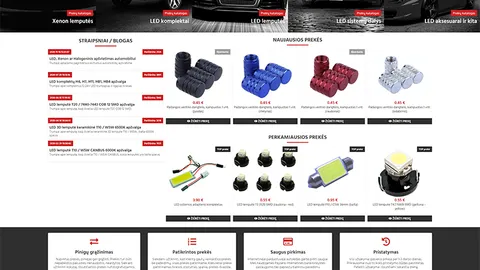 Parduodama el. parduotuvė AutoLEDas.lt su prekių likučiais