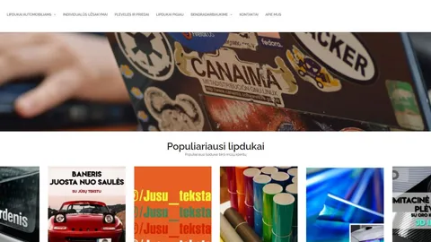 Parduodamas lipdukų gamybos verslas (MB Limpa lipdukai)