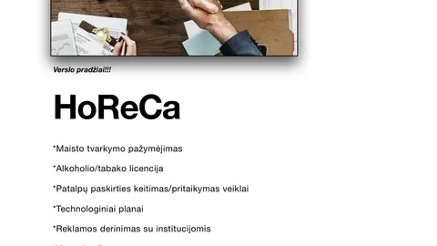 Konsultacijos/dokumentų ruoša jaunam verslui