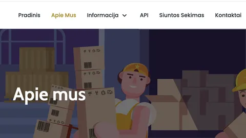 Parduodamas inovatyvus siuntų pristatymo verslas