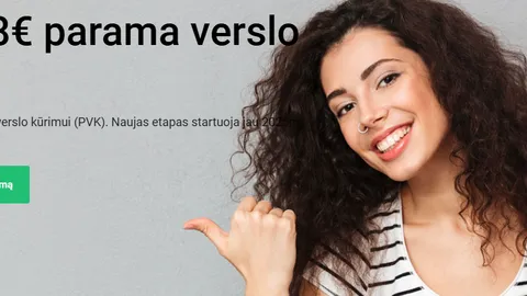 Parama verslo kūrimui iki 32178€