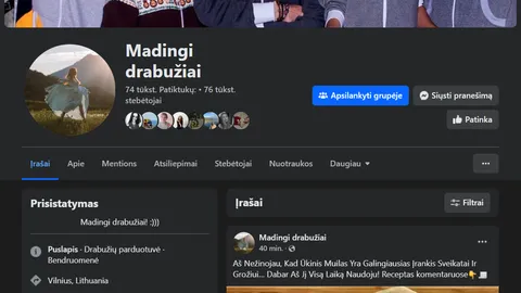 Perku Facebook puslapius ir grupes