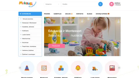 Edukacinių ir montessori žaislų el. parduotuvė