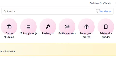 Parduodamas skelbimų portalas