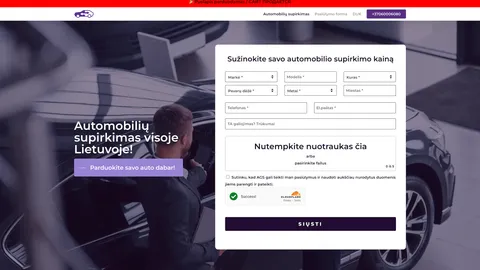 Auto supirkimo puslapiai