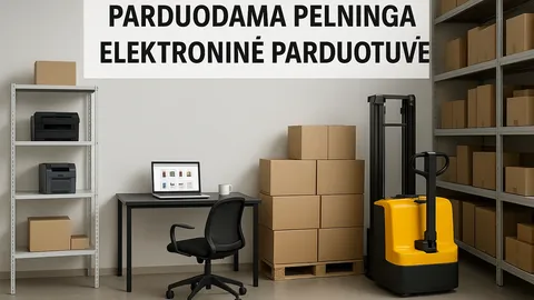 PARDUODAMA PELNINGA IR AUGANTI ELEKTRONINĖ PARDUOTUVĖ (su sandėlio likučiu, tiekėjais ir įranga)