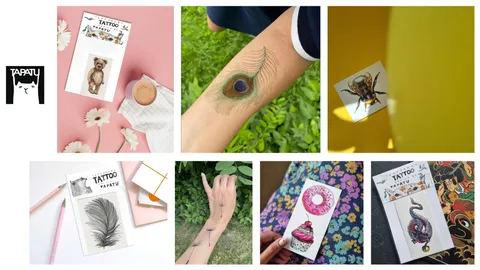 Parduodamas veikiantis laikinų tatuiruočių prekės ženklas „Tapatu“.